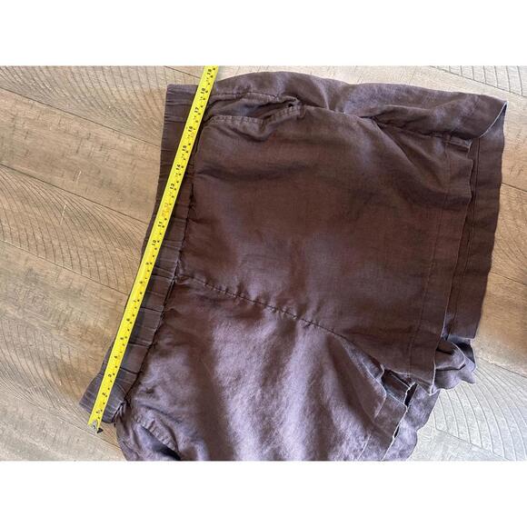 J.Crew 100% Linen Tropez Pull On Shorts 3” in Chocolate Brown Women’s size XL - Picture 9 of 11